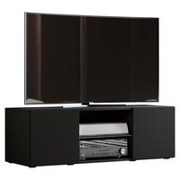 TV - skrinka Lowina š: 115 cm čierna - čierna, Konventionell, kompozitné drevo/plast (115/40/36cm) - MID.YOU