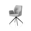 Armlehnstuhl Hellgrau B: 59cm - Hellgrau/Schwarz, MODERN, Textil/Metall (59/88/58cm) - Livetastic