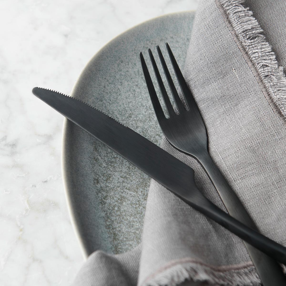 Sada příborů Style, 16dílná - černá, Moderní, kov - Premium Living