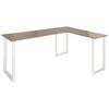 Eckschreibtisch Workspace Basic I - Weiß/Grau, Basics, Holzwerkstoff/Metall (165/120/75cm) - MID.YOU