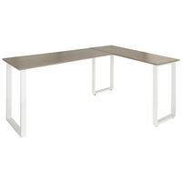 Eckschreibtisch Workspace Basic I - Weiß/Grau, Basics, Holzwerkstoff/Metall (165/120/75cm) - MID.YOU
