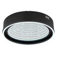 LED-Deckenleuchte Memory-Funktion - Klar/Schwarz, Design, Glas/Kunststoff (40/8,5cm) - Globo