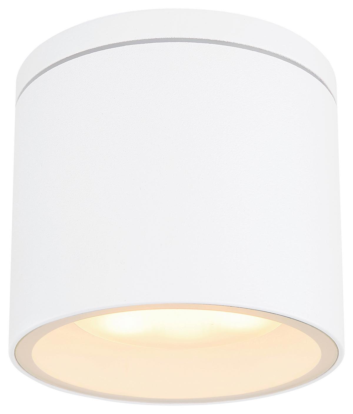 Led Außenleuchte Alcala 11 Watt Aluminium, Deckenmontage - Klar/Weiß, Basics, Glas/Metall (10,8/9,6cm) - Globo