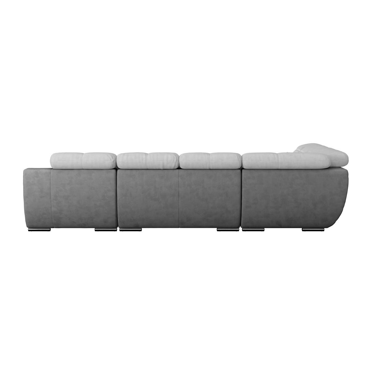 Sedacia súprava MULTI, ľavá, svetlosivá / tmavosivá farba - sivá/svetlosivá, Modern, kov/textil (228/345/184cm) - Luca Bessoni