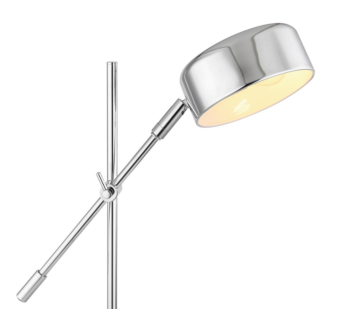 Tischlampe 24099tc Chromfarben mit Schalter - Chromfarben, Basics, Metall (42/16/50cm)