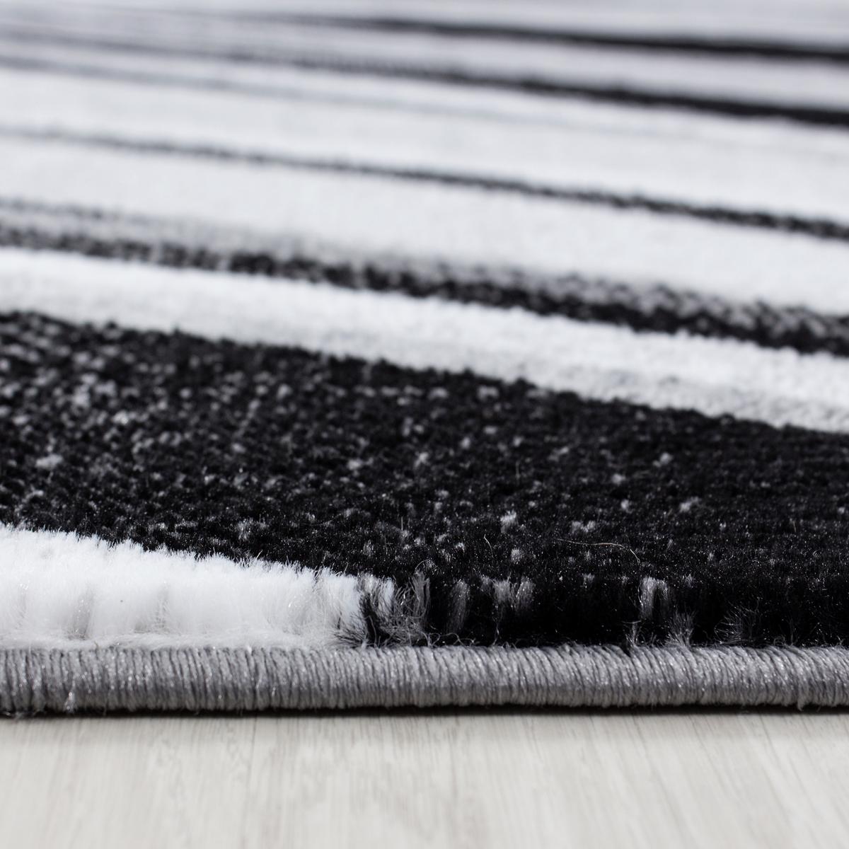 Webteppich Schwarz Naturfaser Parma 80x150 cm - Schwarz, KONVENTIONELL, Textil (80/150cm)
