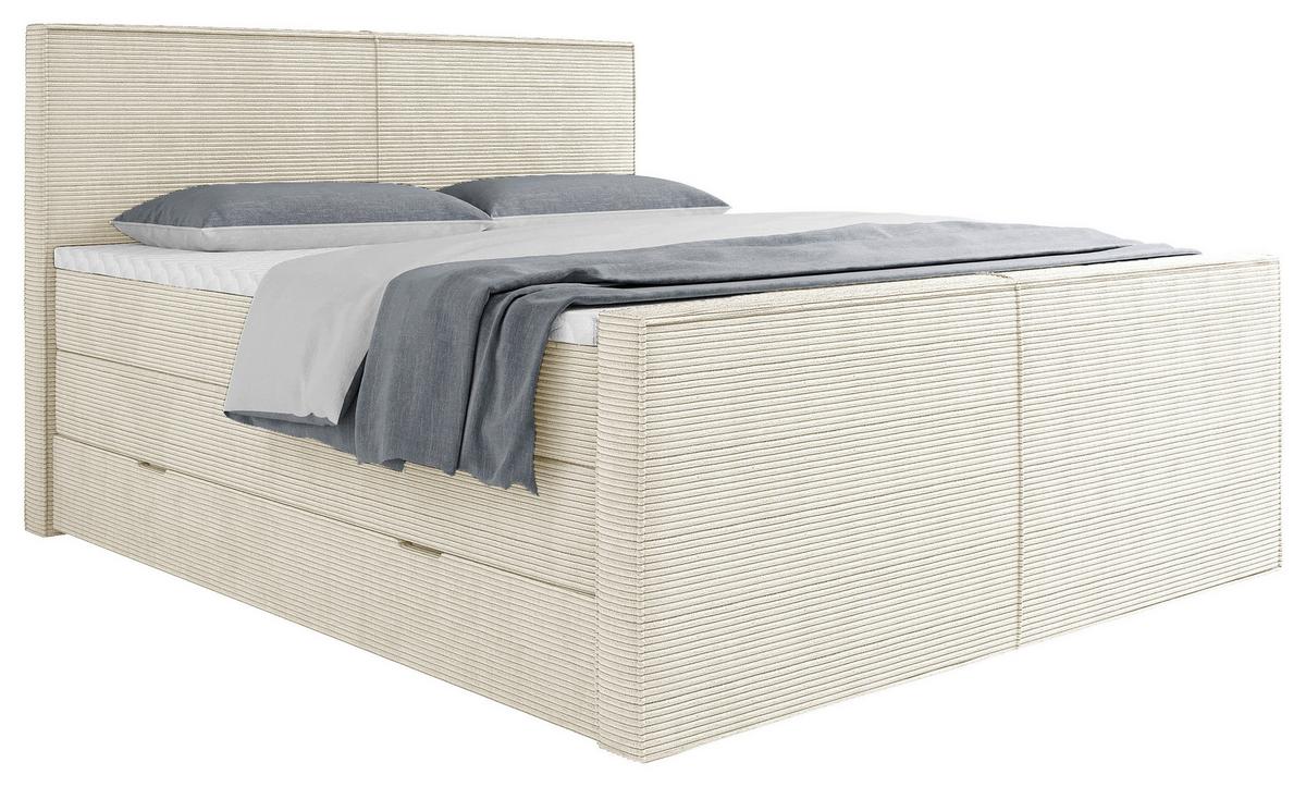 Boxspringbett Rodi Beige LF: 180x200 cm - Beige, MODERN, Textil (180/200cm) - Livetastic