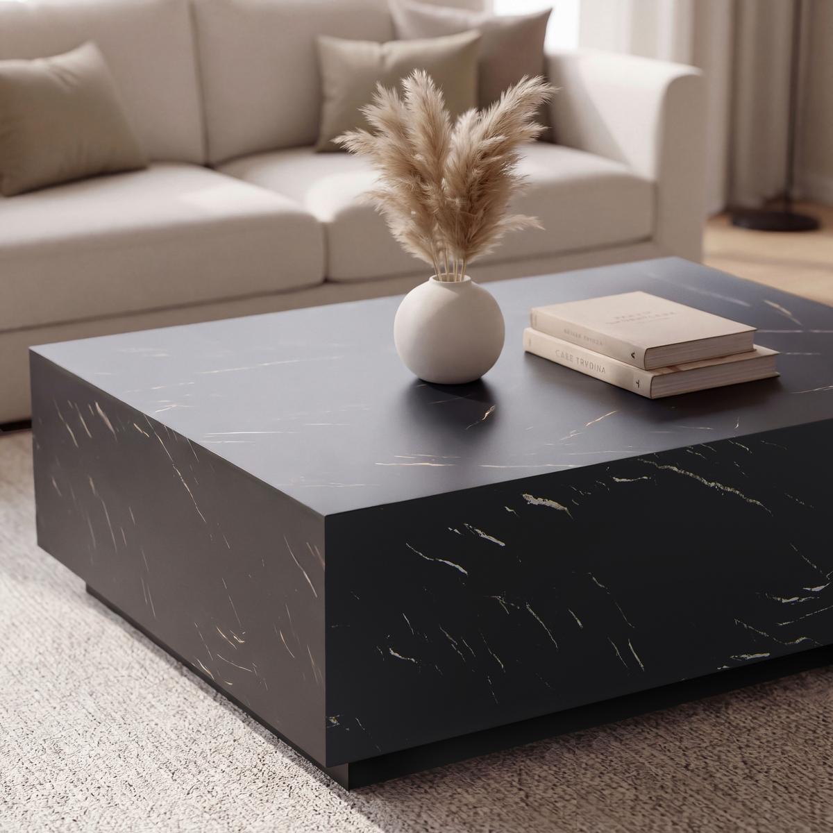 KONFERENČNÍ STOLEK ELLIS - černá, Moderní, kompozitní dřevo (120/35/80cm) - Bessagi Home