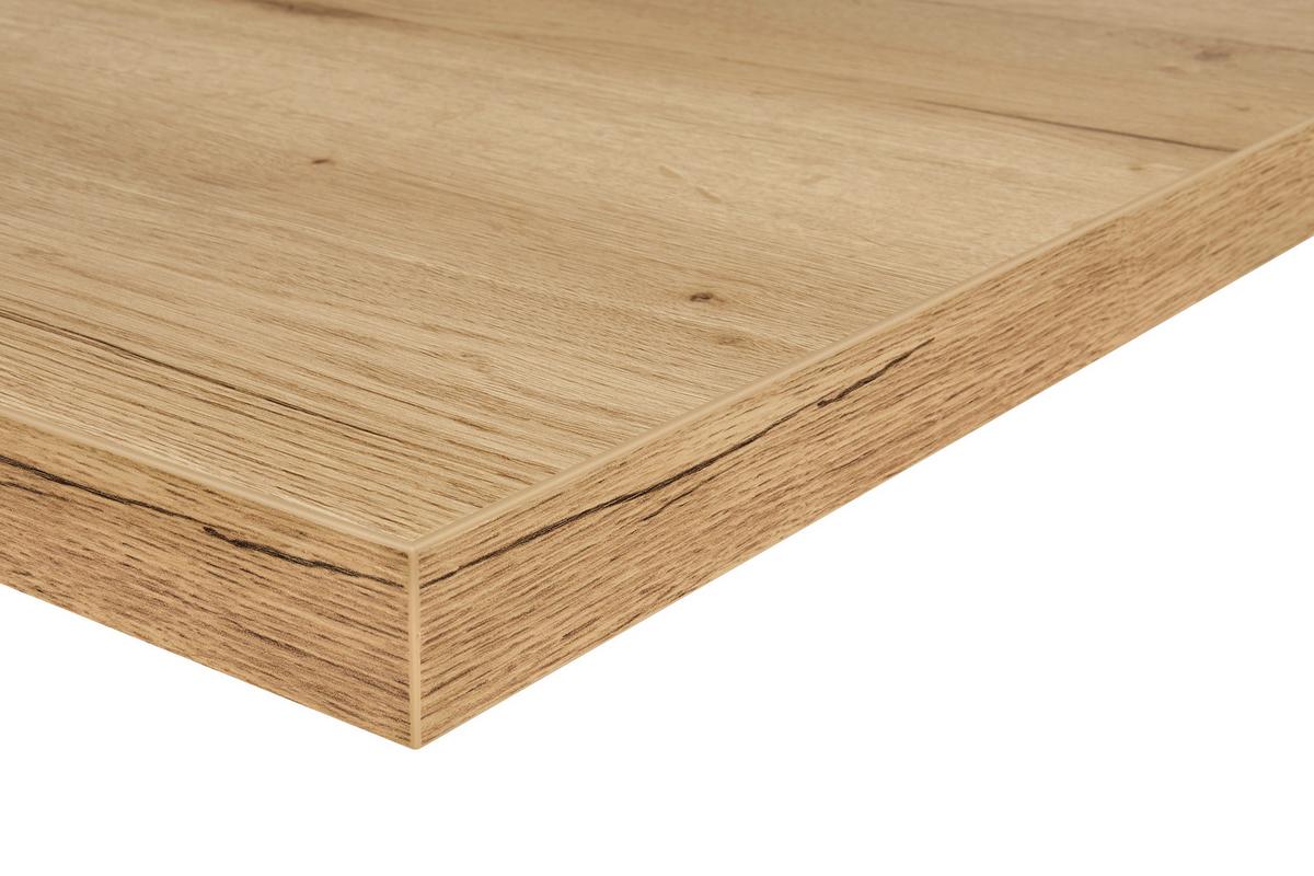 Kuchynská linka 240 cm, biela/dekor dub Sierra - čierna/biela, Modern, kov/kompozitné drevo (240cm) - Nobilia