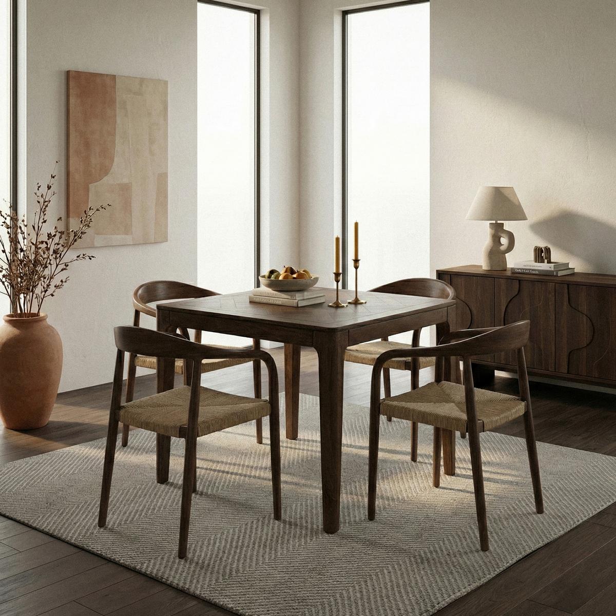 ESSTISCH Braun L: 80cm - Braun, Design, Holz (80/80/76cm) - Livetastic