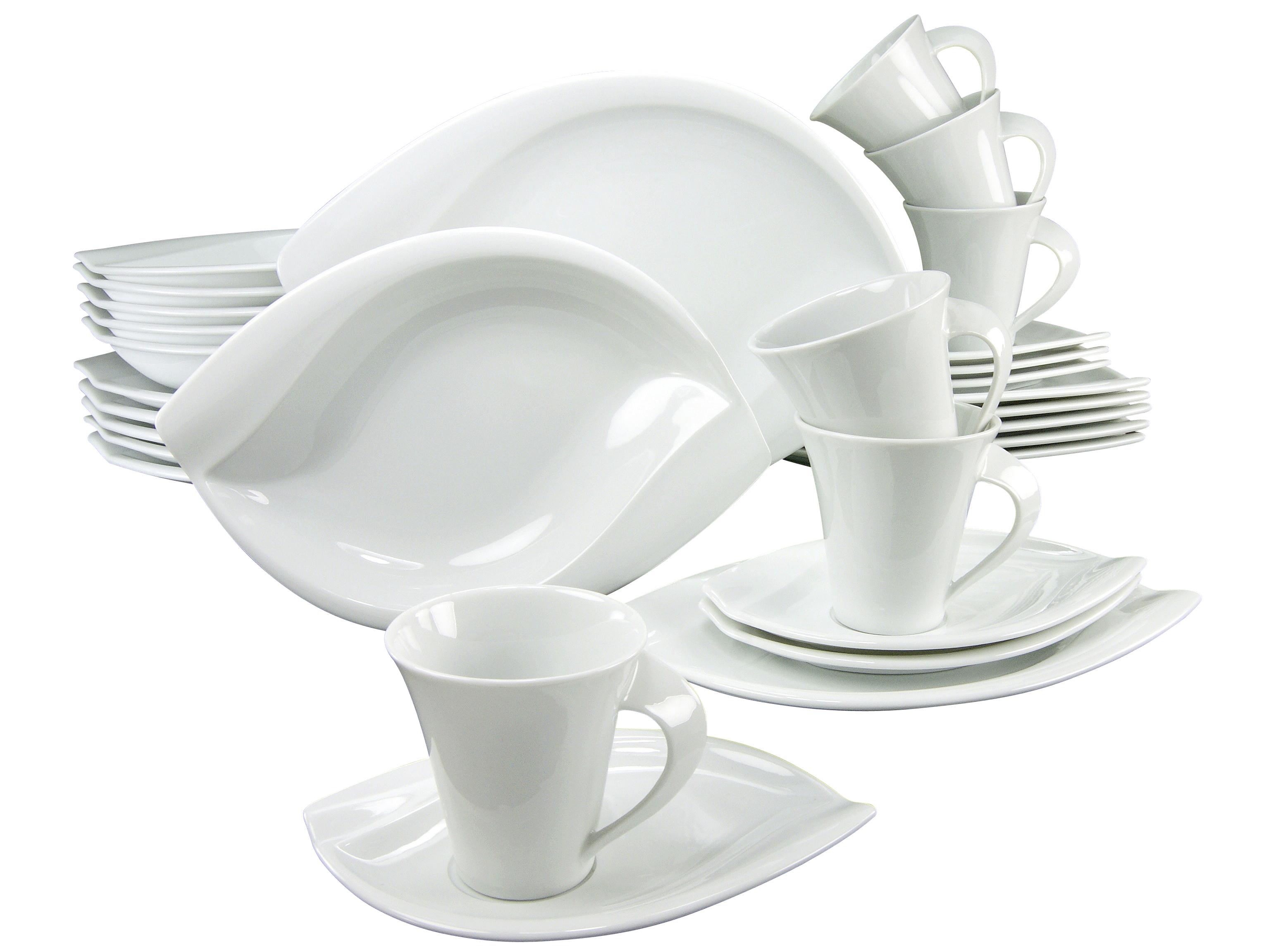 Tafelservice Elegance Weiß 12-teilig