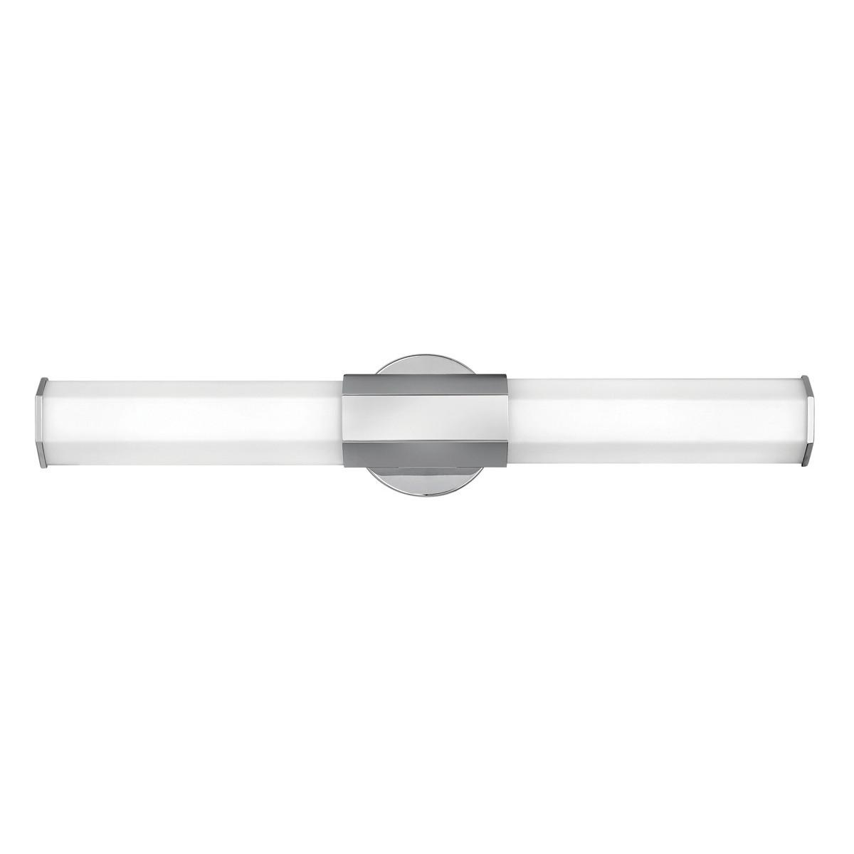 Bad-Wandleuchte Facet IP44 2-Flammig in Chromfarben - Chromfarben, Design, Glas/Metall (65,9/12,7/10.5cm) - Elstead Lighting
