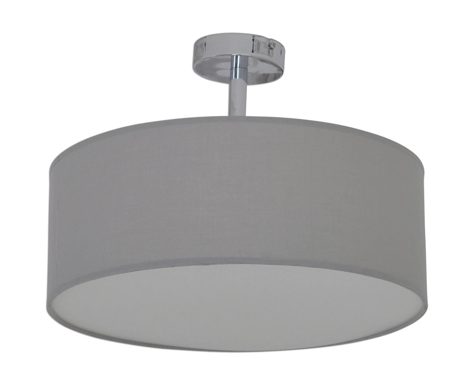 Deckenleuchte New York Ø 40 Cm 3-Flamming Mit Textilschirm - Grau, Design, Textil/Metall (40/24cm) - Näve