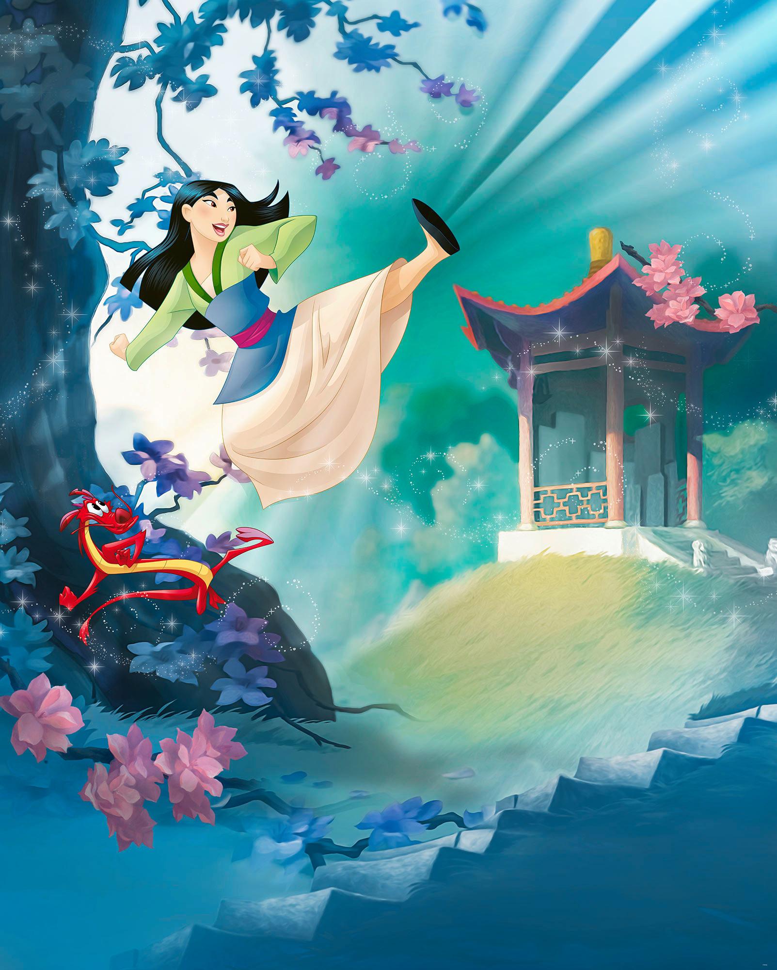 Vliestapete Mulan - Multicolor, Basics (200/250cm) - Komar
