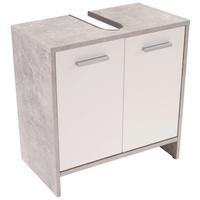 Mosdó Alsószekrény Attack - világosszürke/fehér, Modern, faalapú anyag (60,4/55/28cm)