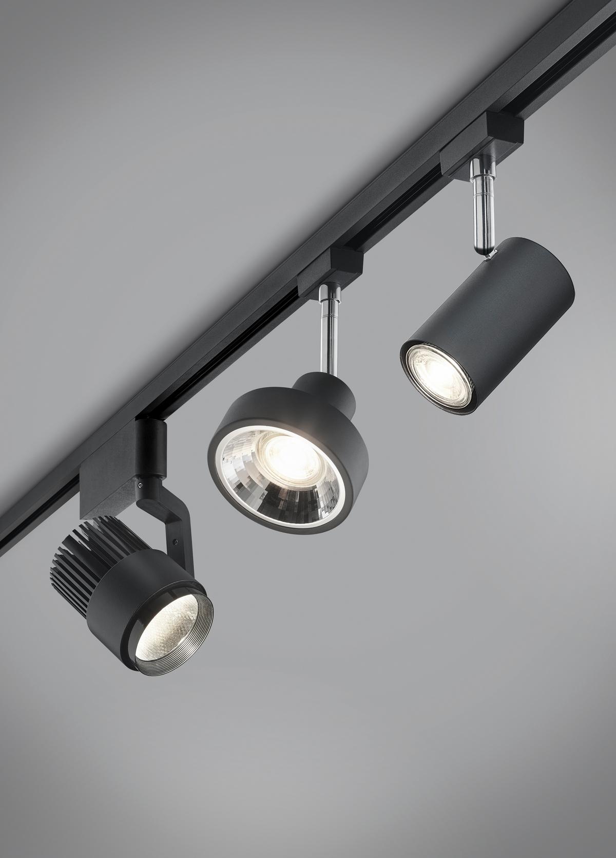Schienensystem Duoline Strahler 78070132 Leon - Schwarz, Basics, Metall (18/11/11cm) - Trio Leuchten