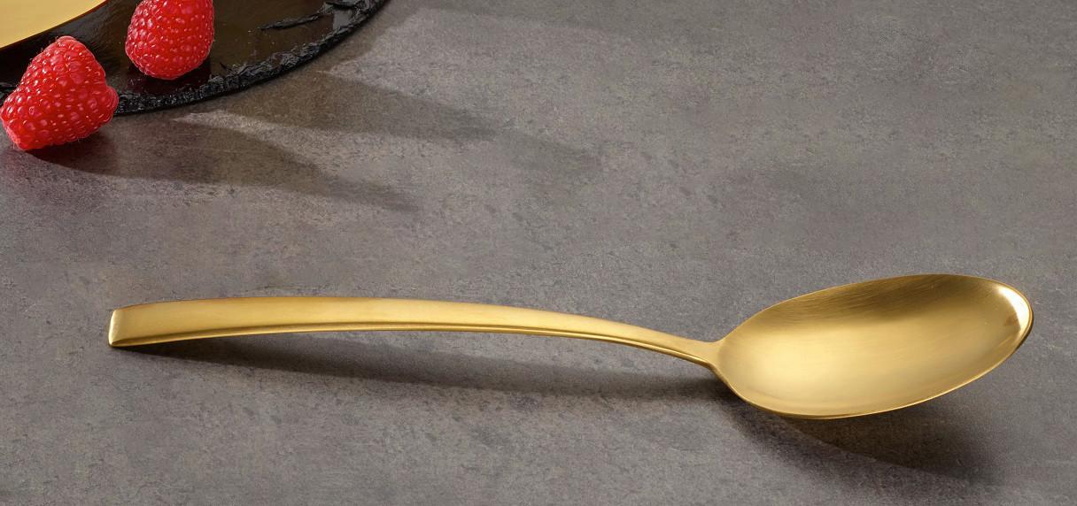 Kaffeelöffel 6er-set L: 13,7 Cm - Goldfarben, Basics, Metall (13,7cm) - Echtwerk