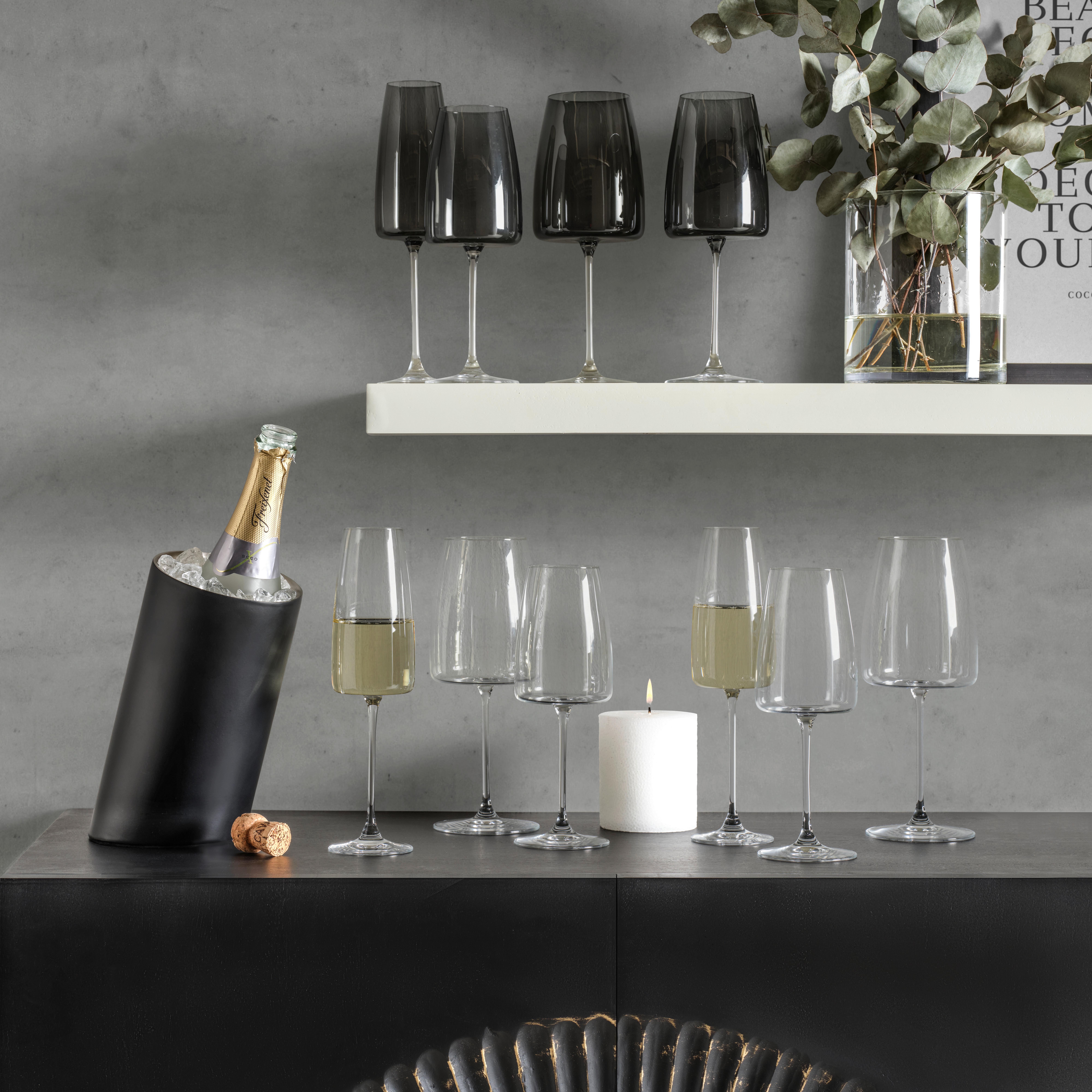 Sklenice na sekt Kiki, 340ml - průhledné, Moderní, sklo (6,6/25cm) - Gourmesto