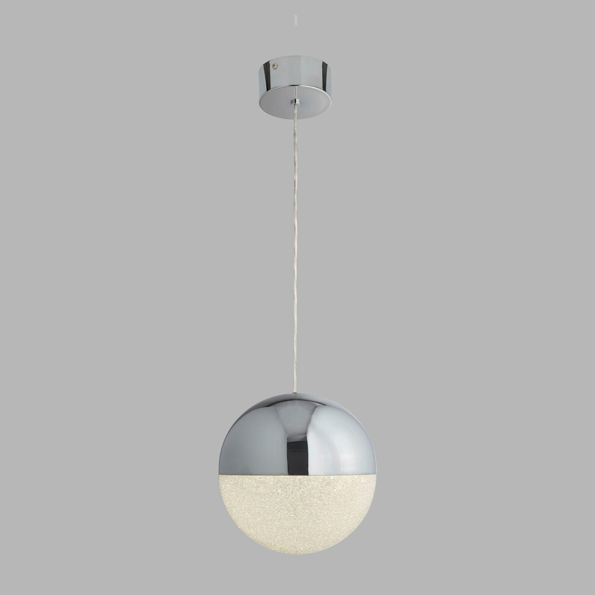 LED-Hängeleuchte 5881cc - Chromfarben, Design, Glas/Textil (25/150cm)