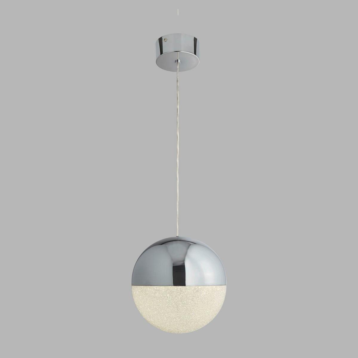 LED-Hängeleuchte 5881cc - Chromfarben, Design, Glas/Textil (25/150cm)