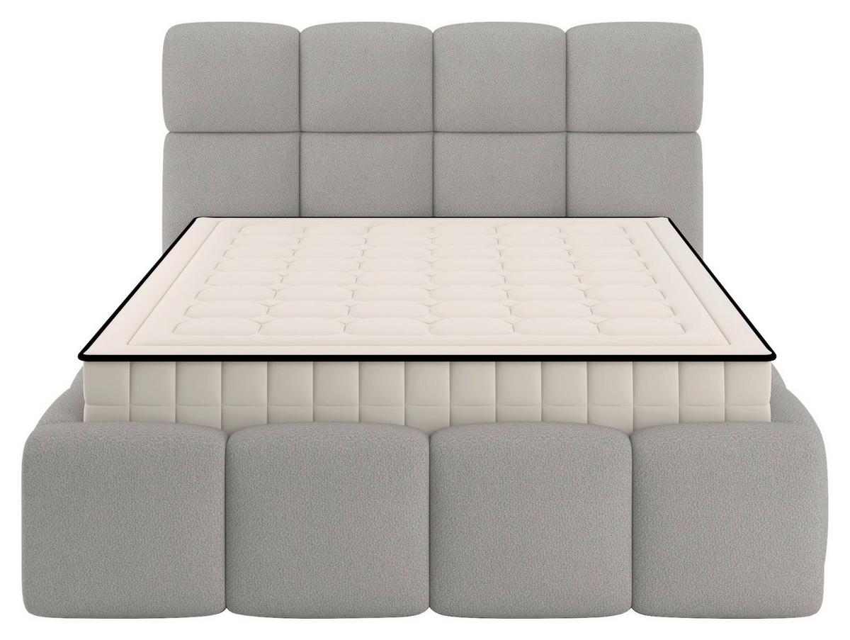 Polsterbett Cloudy mit Matratze Champagner, Lf: 120x200 cm - Champagner, Trend, Holz/Holzwerkstoff (120/200cm) - Luca Bessoni