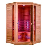 Infrarot Wärmekabine Nordic Corner - Naturfarben, MODERN, Glas/Holz (130)
