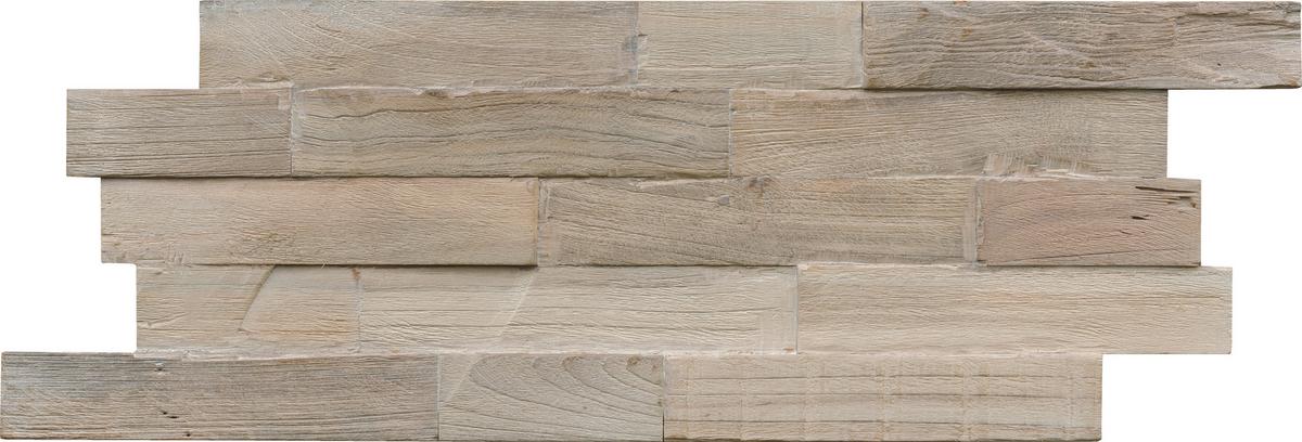 Wandverkleidung Fsc Teak Recl. Gun Smoked - Hellbraun, Basics, Holz (50/20/2cm)