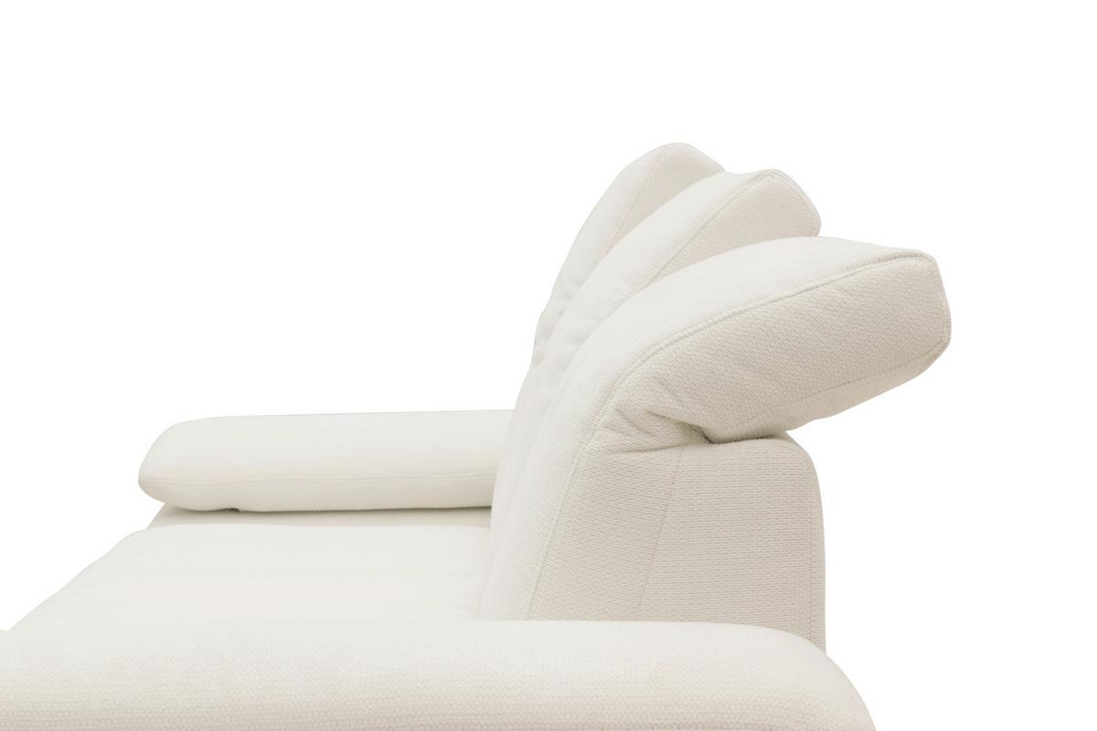 Ecksofa Weiß S: 242x170 cm - Wildeiche/Schwarz, Design, Holz/Textil (242/170cm) - MID.YOU