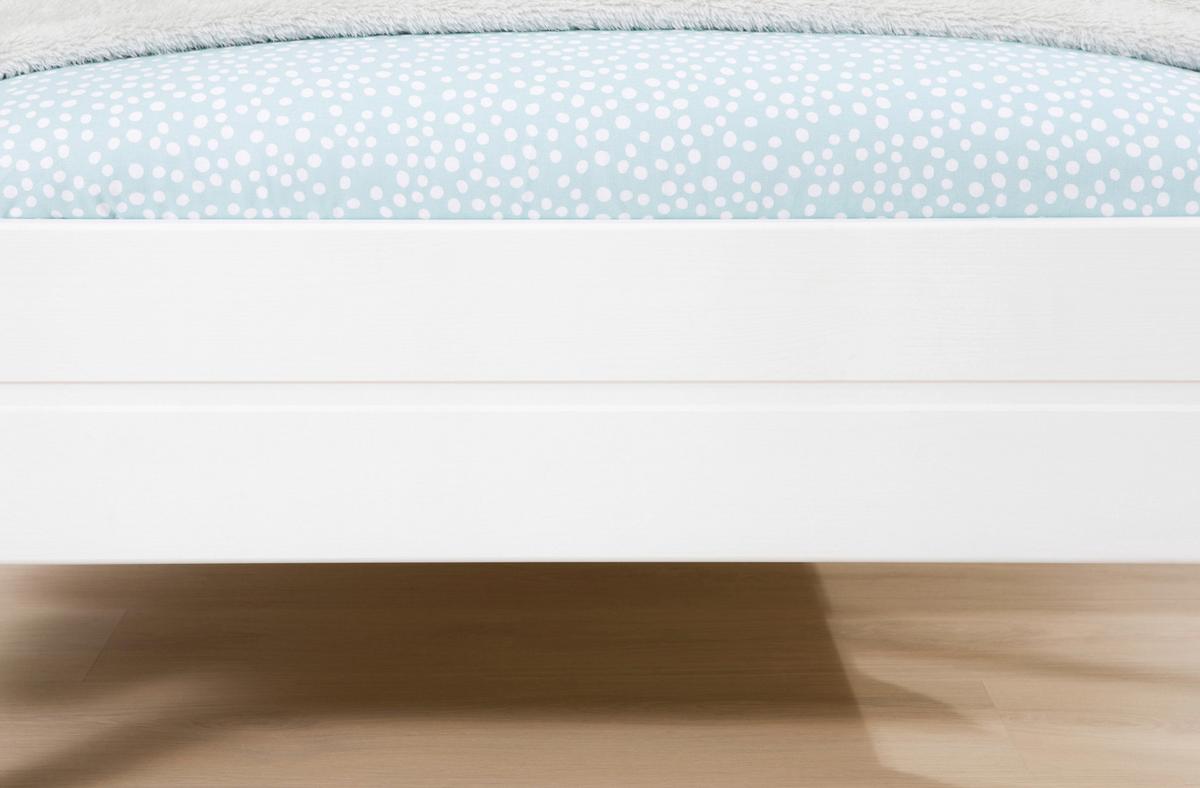 Posteľ z masívnej borovice Merci, 90x200cm, biela - biela, Konventionell, drevo (90/200cm) - MID.YOU