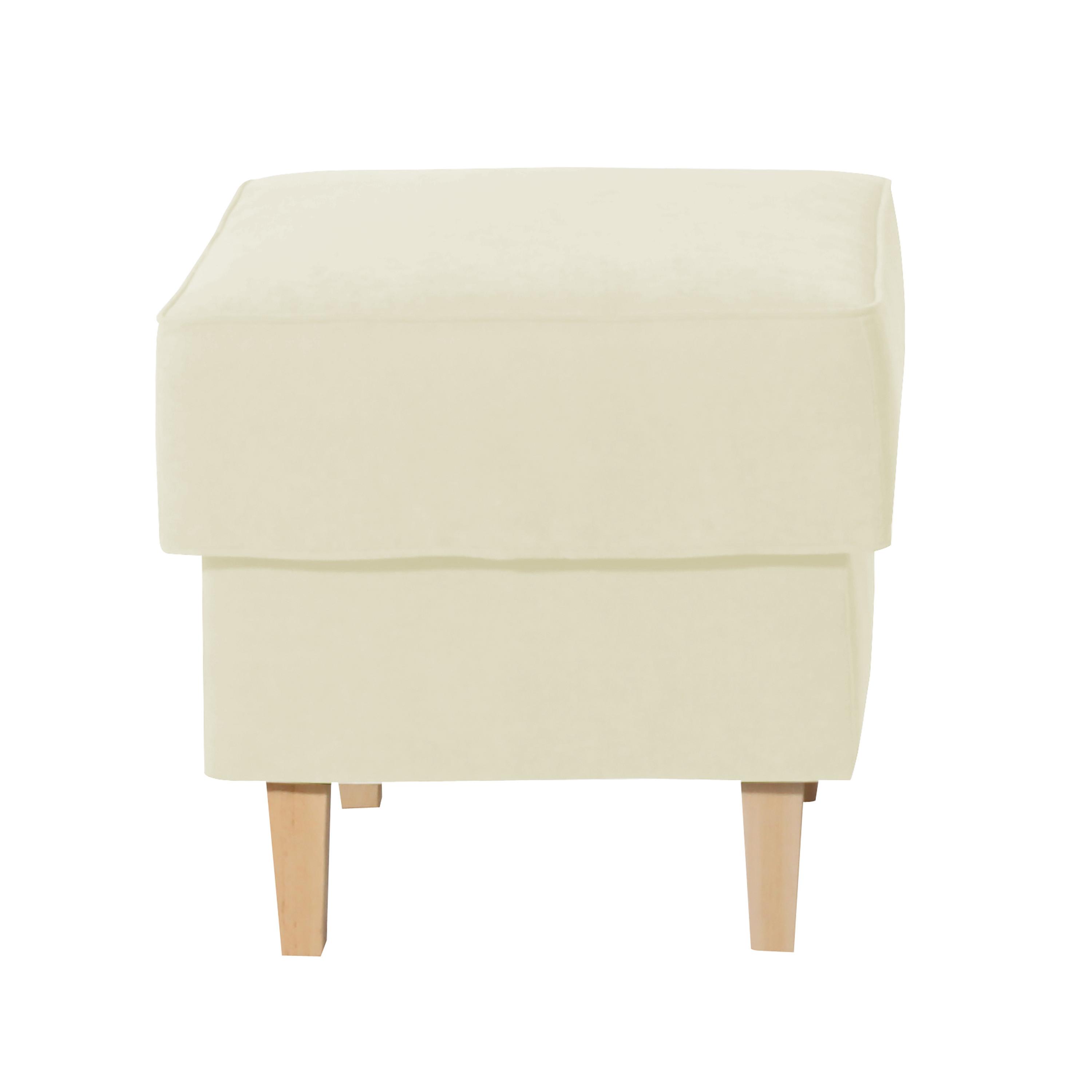 Hocker Lorris - Buchefarben/Creme, Design, Textil (53/45/53cm) - Max Winzer
