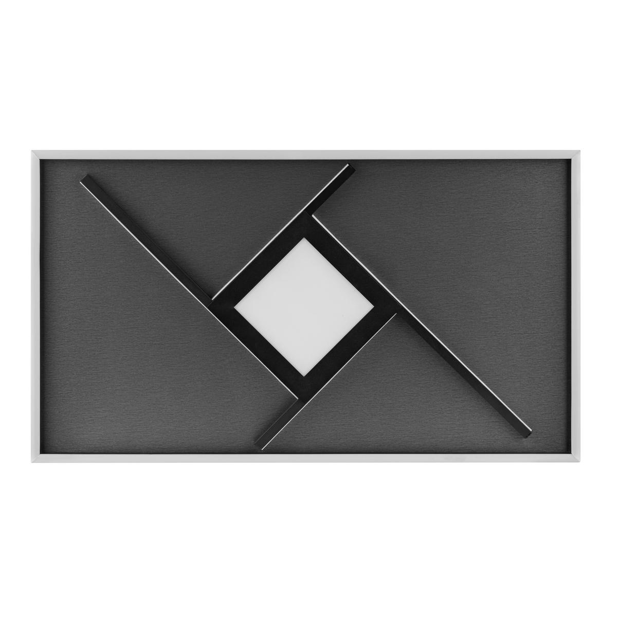 Led-deckenleuchte Hardy Schwarz B: 71 Cm - Schwarz, Design, Kunststoff/Textil (4,7/71/41cm) - Brilliant