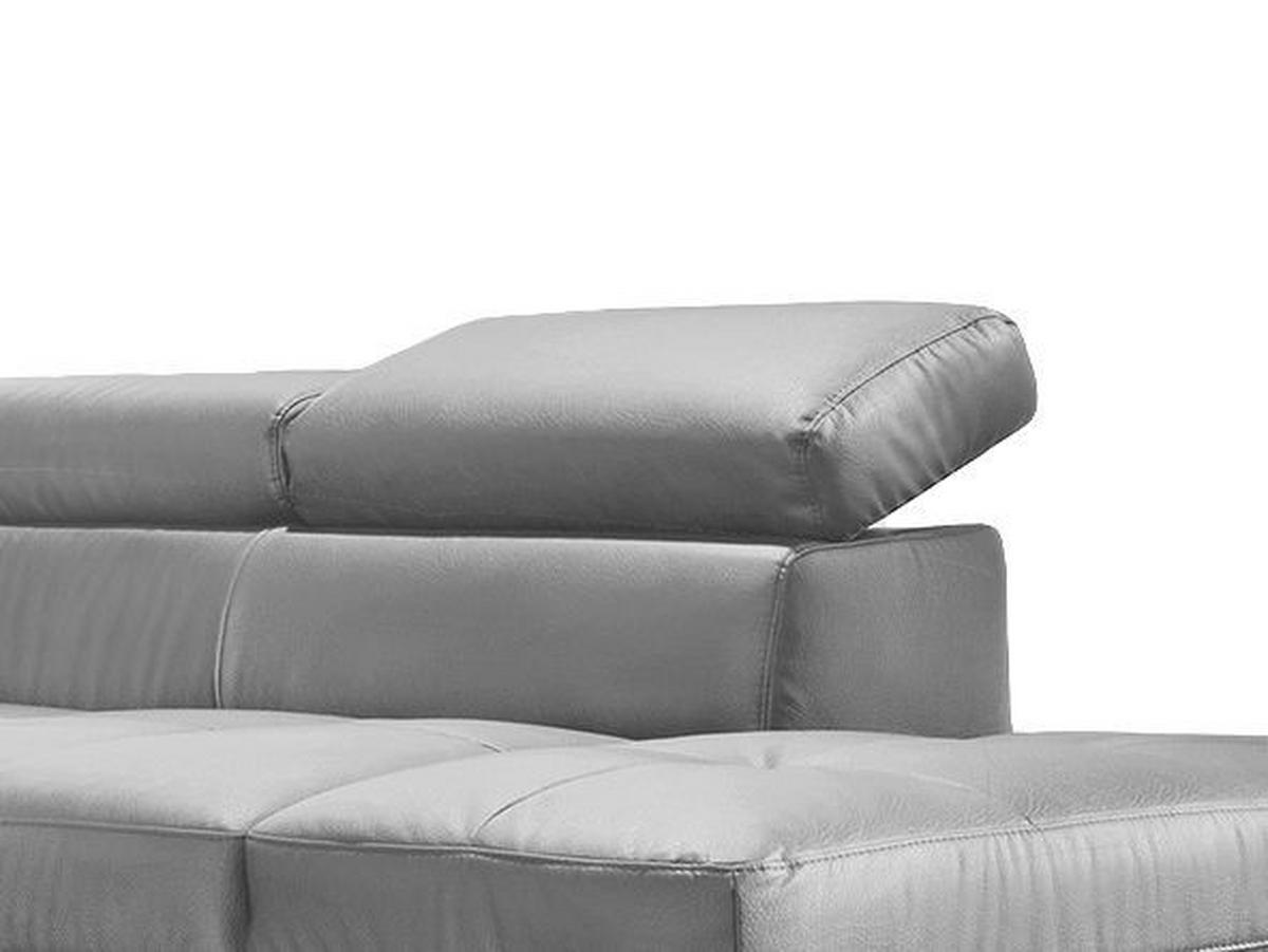 Ecksofa Sammy Rot Leder - Chromfarben/Rot, Design, Leder (226/169cm) - Livetastic