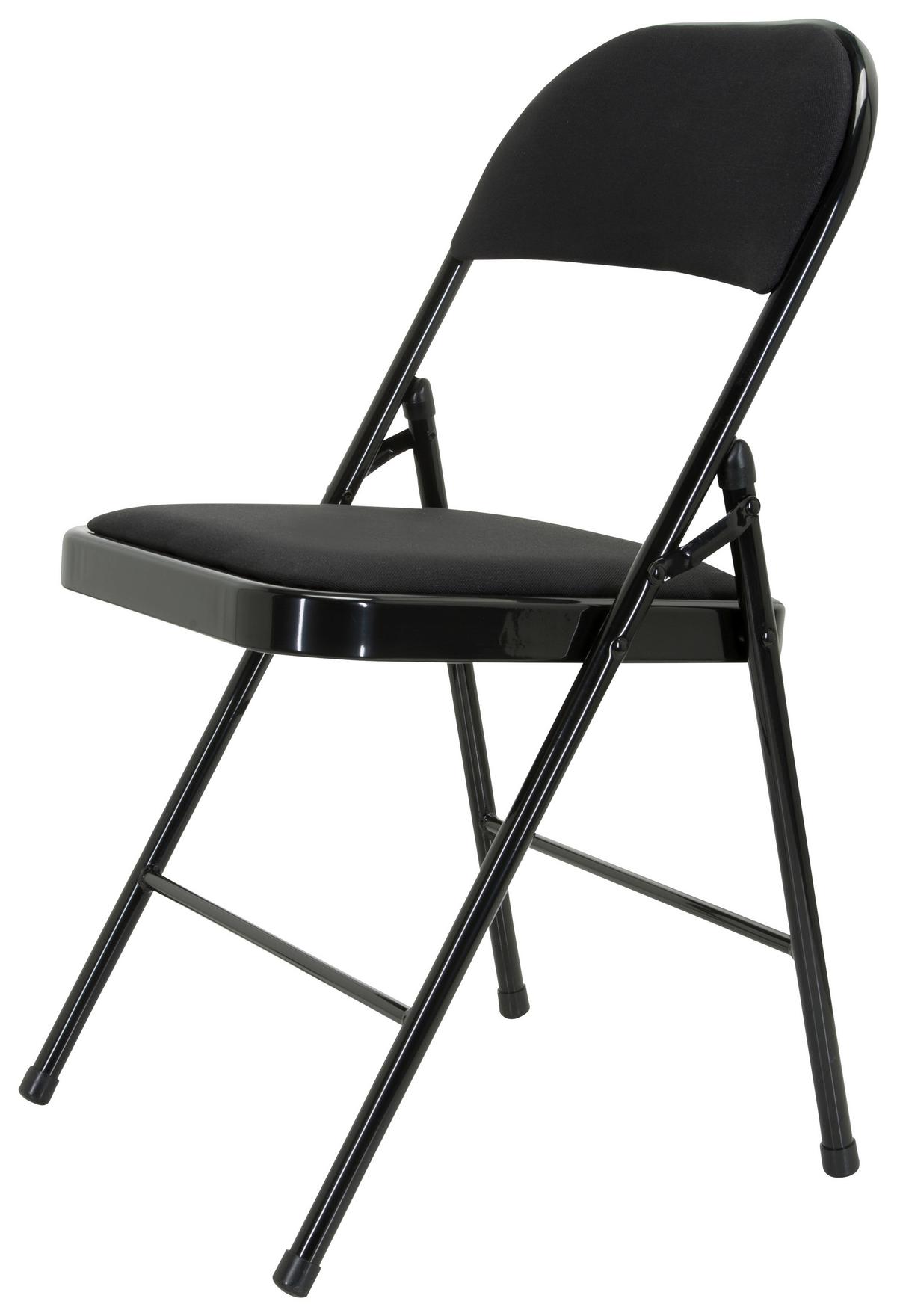 Klappstuhl Tudela Ii Schwarz - Schwarz, Basics, Textil/Metall (44/80/49cm) - MID.YOU