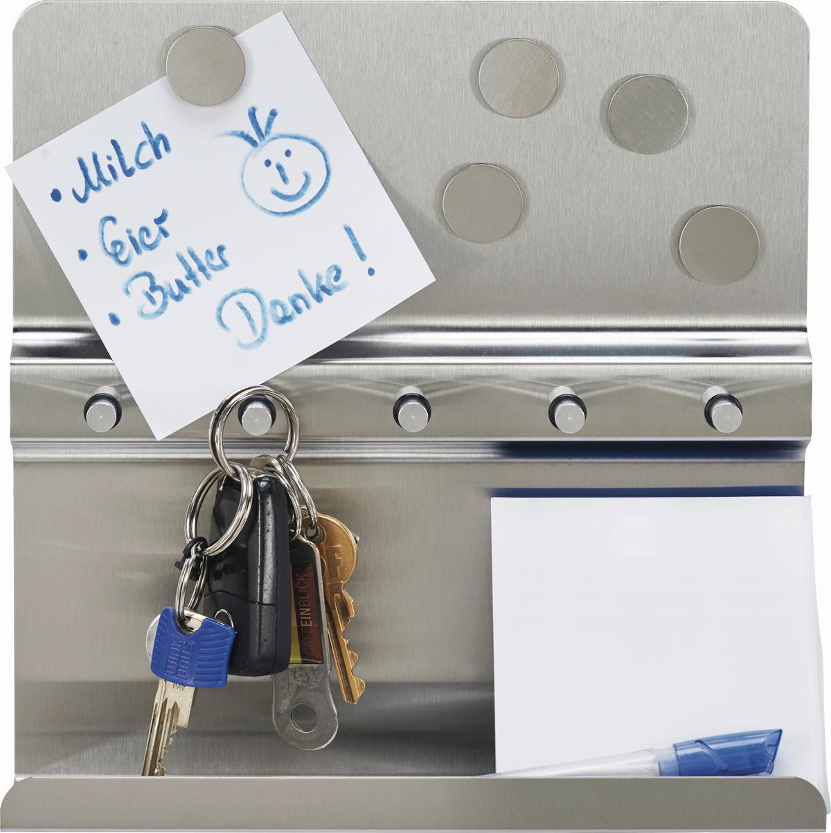 VĚŠÁK NA KLÍČE KEY - barvy nerez oceli, kov (25/6/25cm) - Mömax