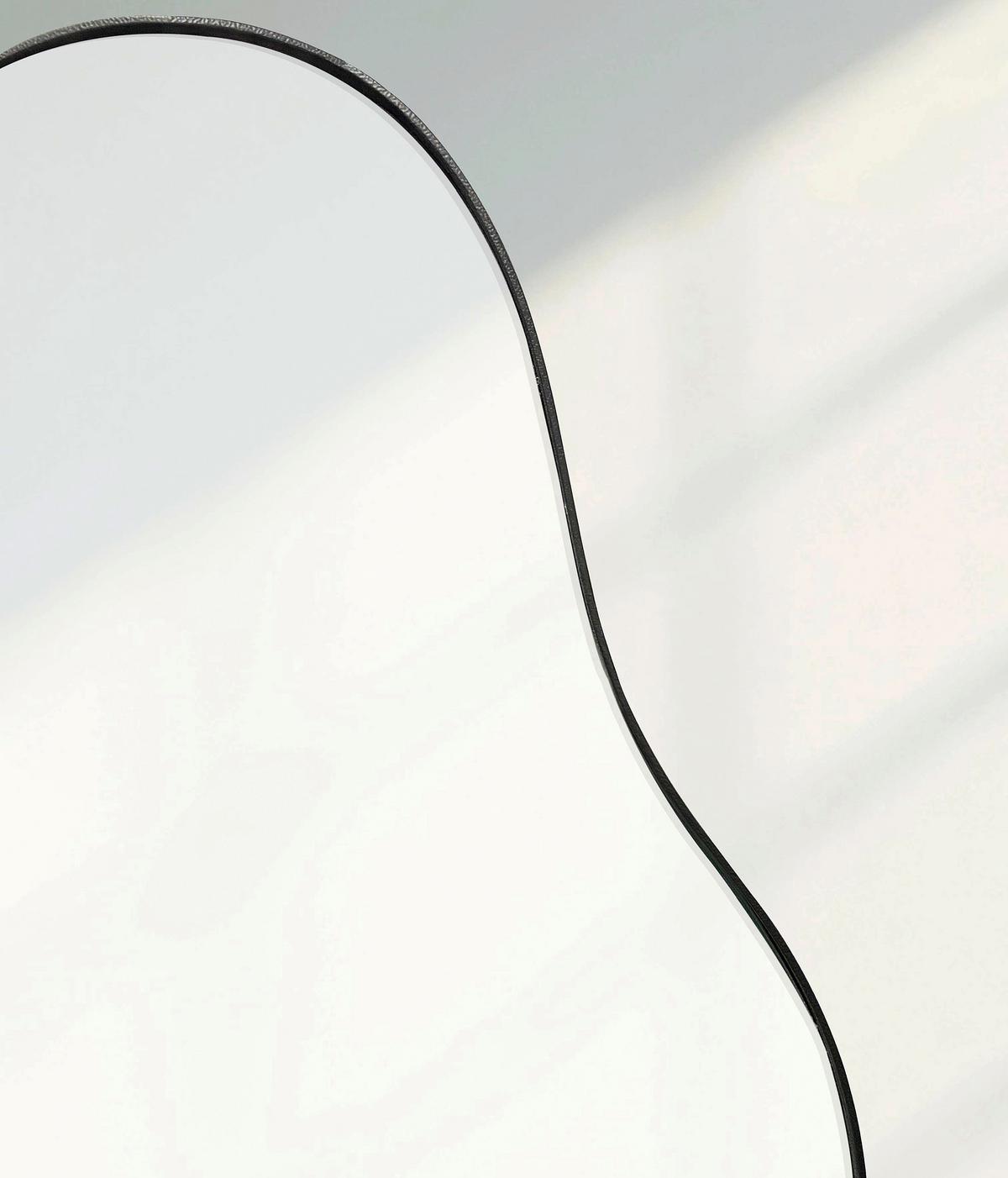 Wandspiegel Schwarz B: 40 Cm - Schwarz, Design, Glas/Metall (40/80/2,5cm) - MID.YOU
