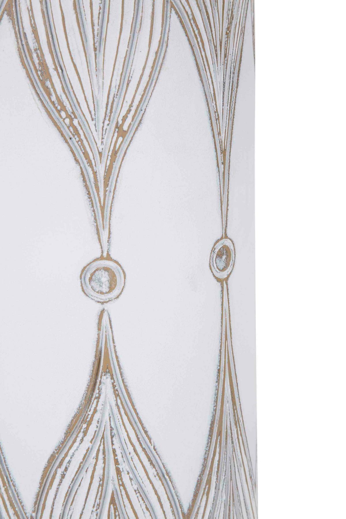 Vase Polyresin Atene Weiß B: 15 cm - Weiß, Basics, Kunststoff (15/60/15cm)