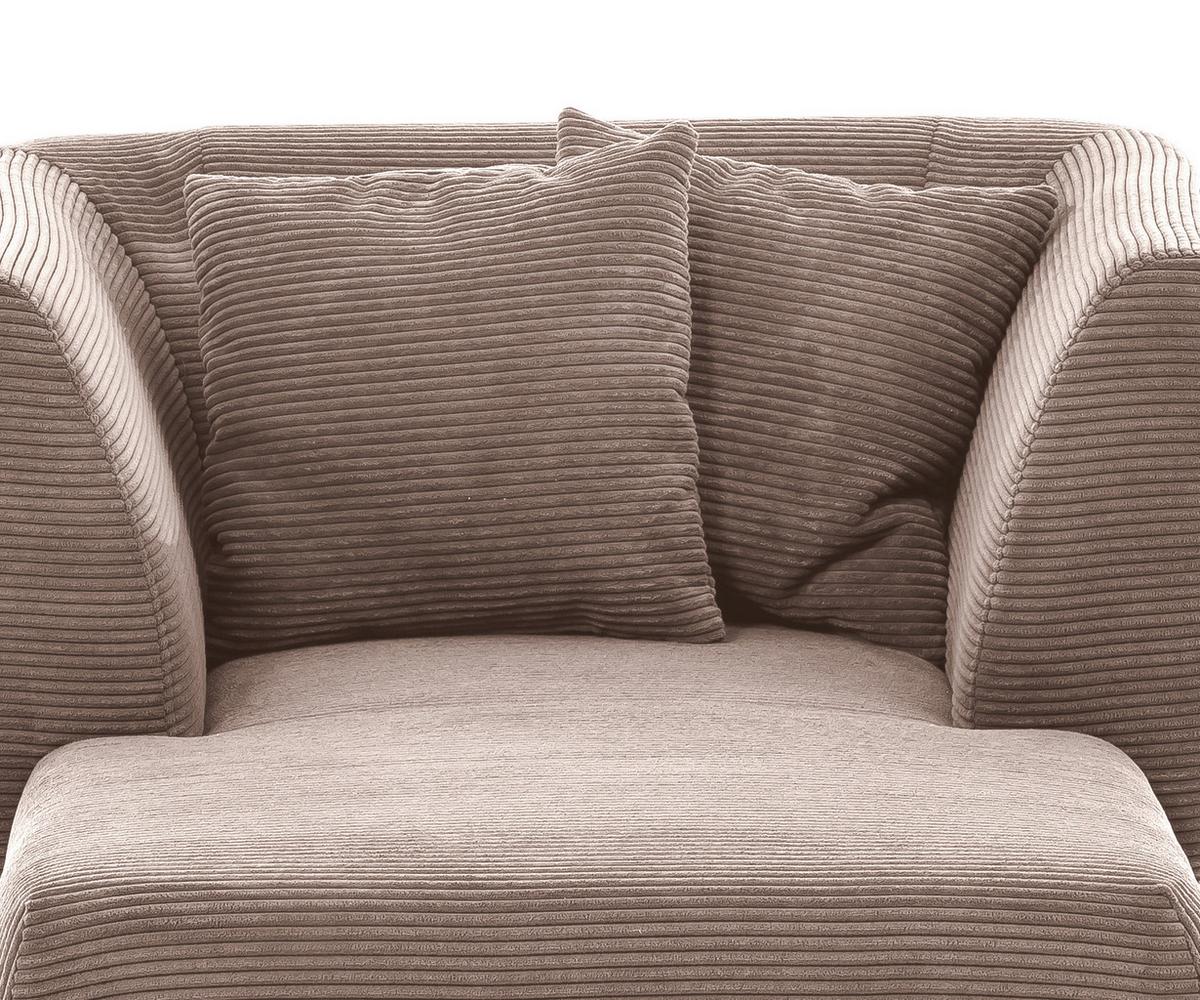 Xxl-sessel Inkl. Zierkissen Colori Graubraun - Graubraun/Schwarz, MODERN, Textil (108/84/155cm) - MID.YOU