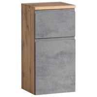 Unterschrank Varese B: 40 Cm Hellgrau/eiche Wotan - Eiche Wotan/Hellgrau, MODERN, Holzwerkstoff (40/79/35cm) - Held