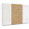 Schwebetürenschrank B: 315cm Feldkirch Weiß/eiche Dekor - Weiß Hochglanz/Eiche Artisan, MODERN, Holzwerkstoff (315/210/62cm)