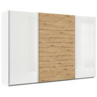 Schwebetürenschrank B: 315cm Feldkirch Weiß/Eiche Dekor - Weiß Hochglanz/Eiche Artisan, MODERN, Holzwerkstoff (315/210/62cm)