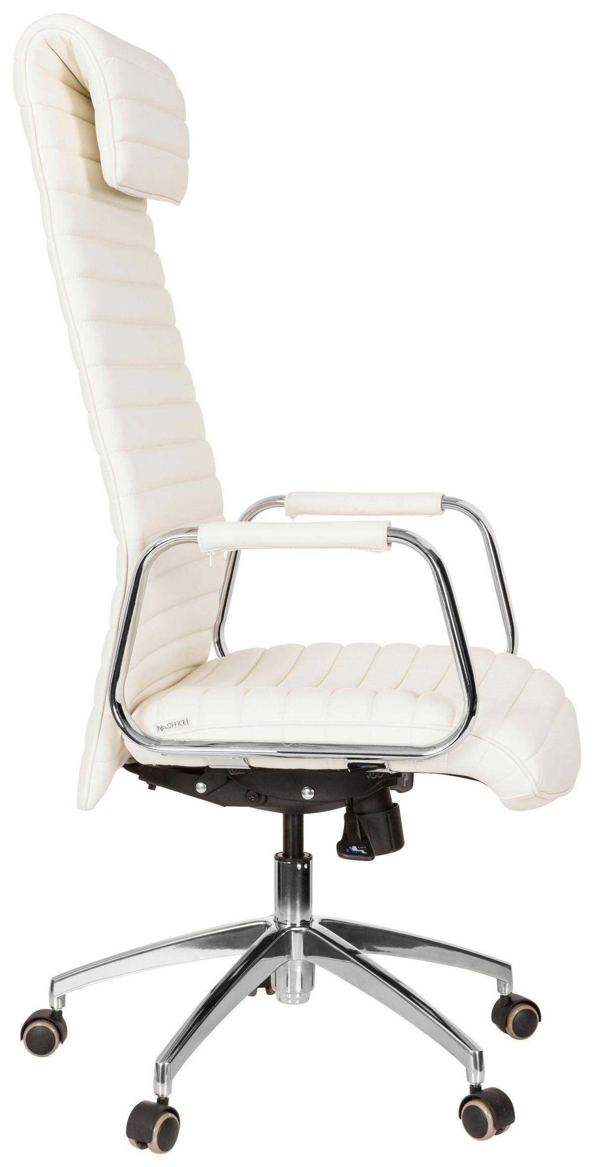 Chefsessel Aspera 20 Cremefarben - Silberfarben/Creme, MODERN, Leder/Kunststoff (59/139/50cm) - MID.YOU