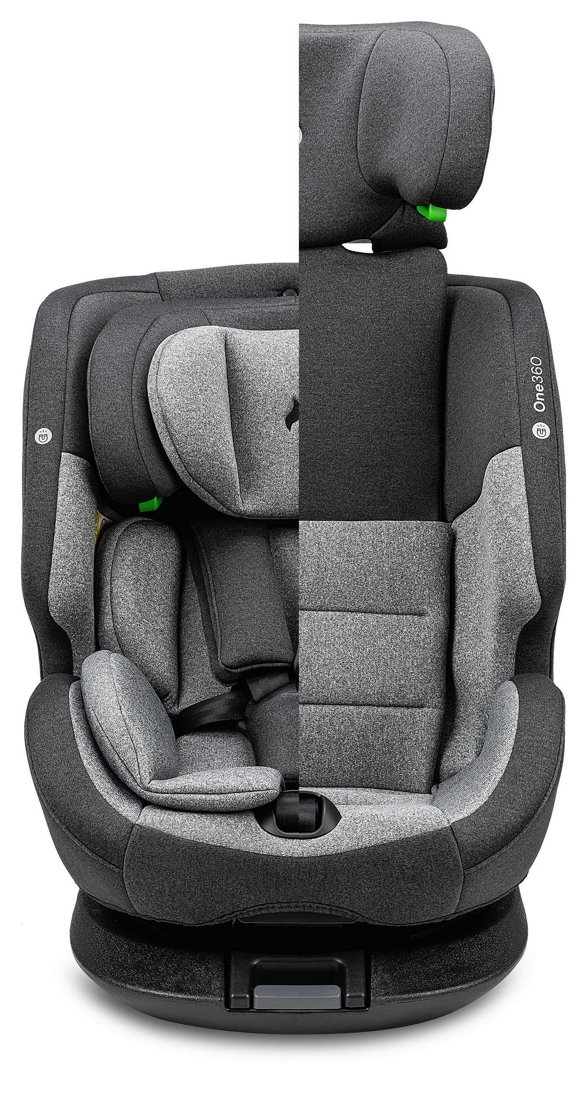 Reboarder-kindersitz One360 S - Dunkelgrau/Hellgrau, Basics, Kunststoff/Textil (43/58/48cm) - Osann