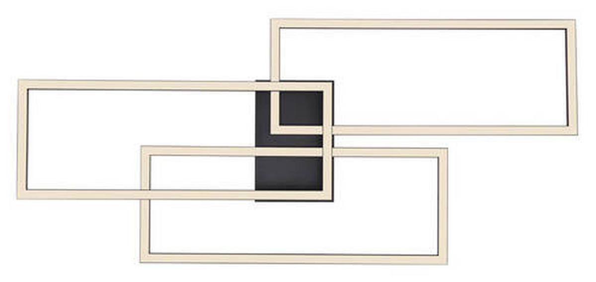LED-Deckenleuchte 67247-58sh - Opal/Schwarz, Design (90/40/8cm) - Globo