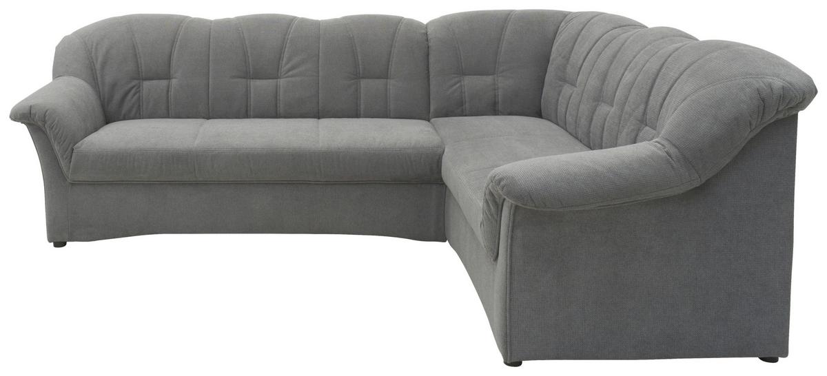 Ecksofa Papenburg Dunkelgrau - Dunkelgrau/Schwarz, KONVENTIONELL, Textil (243/192cm) - MID.YOU