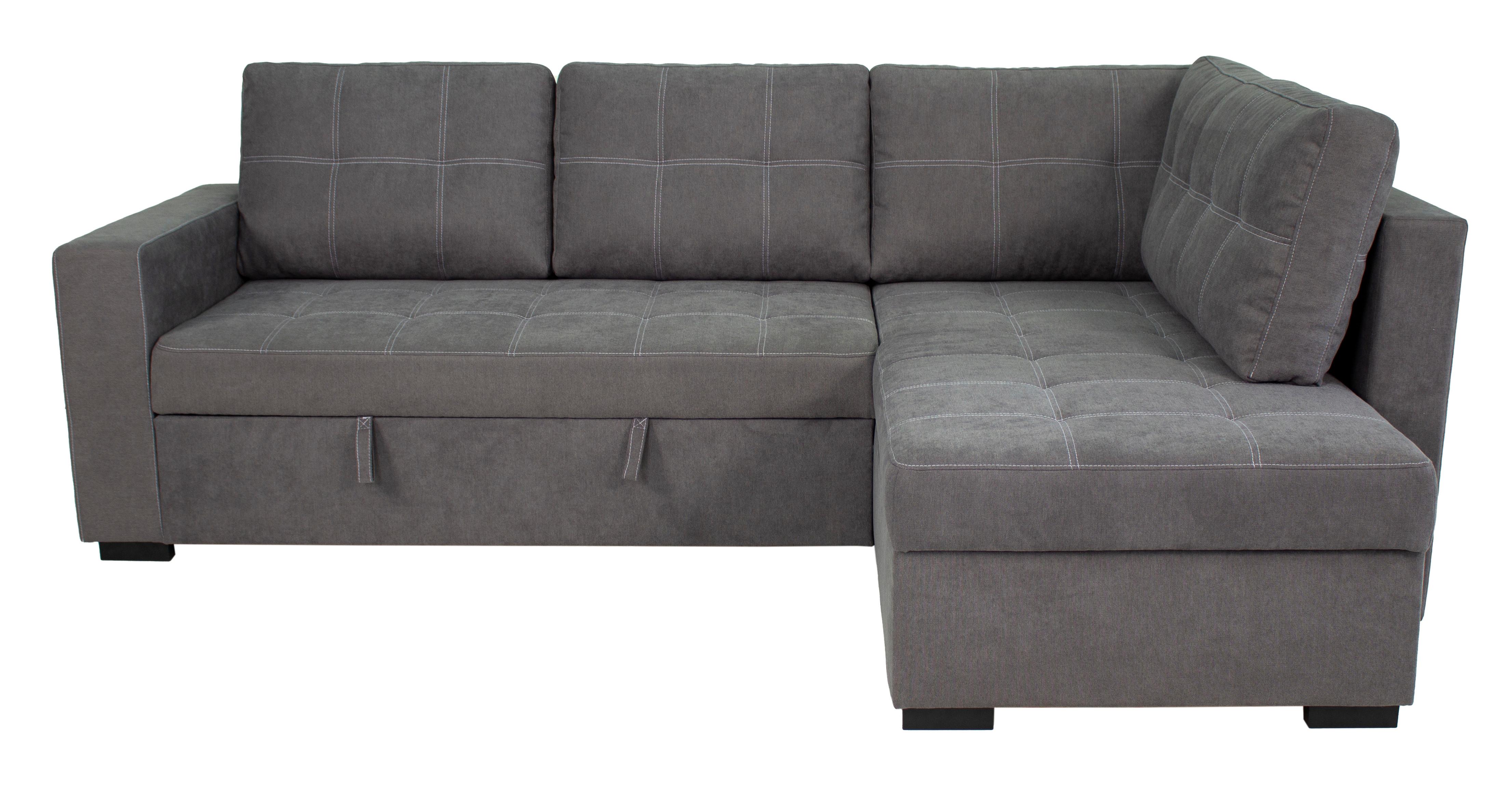 Rohová sedačka DON, oboustranná, tmavě šedá - černá/tmavě šedá, Design, kov/dřevo (248/172cm)