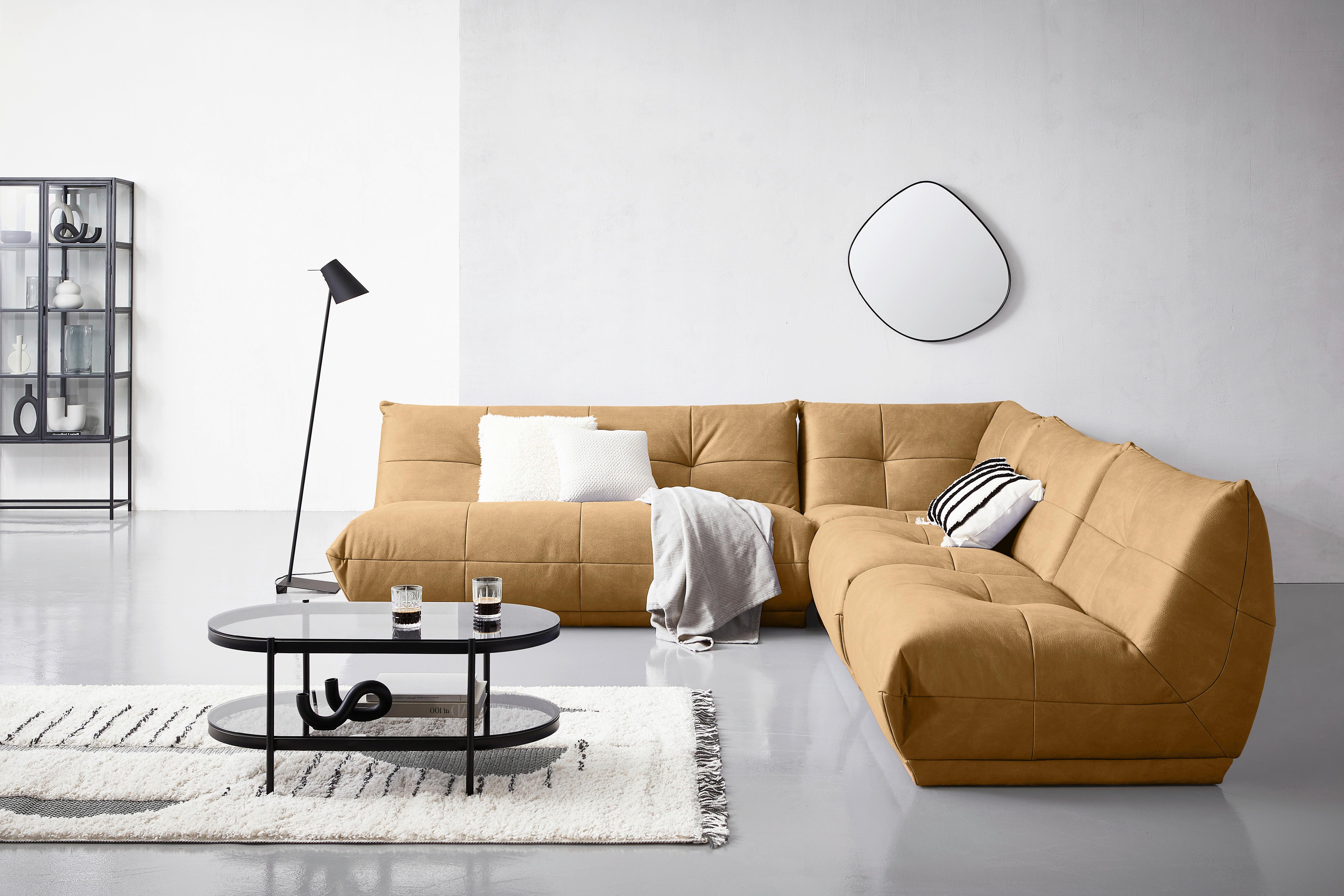 Ecksofa Giselle Hellbraun S: 285x315 Cm - Hellbraun, Trend, Textil (285/315cm) - Livetastic