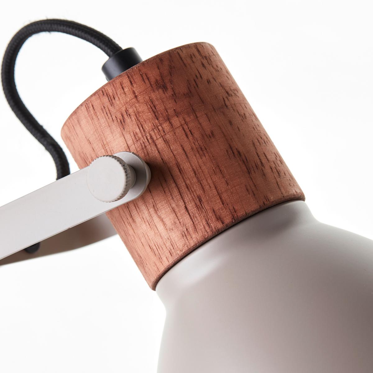 Tischleuchte 94555/20 Erena - Taupe, Basics, Holz/Metall (18/52/28,5cm) - Brilliant