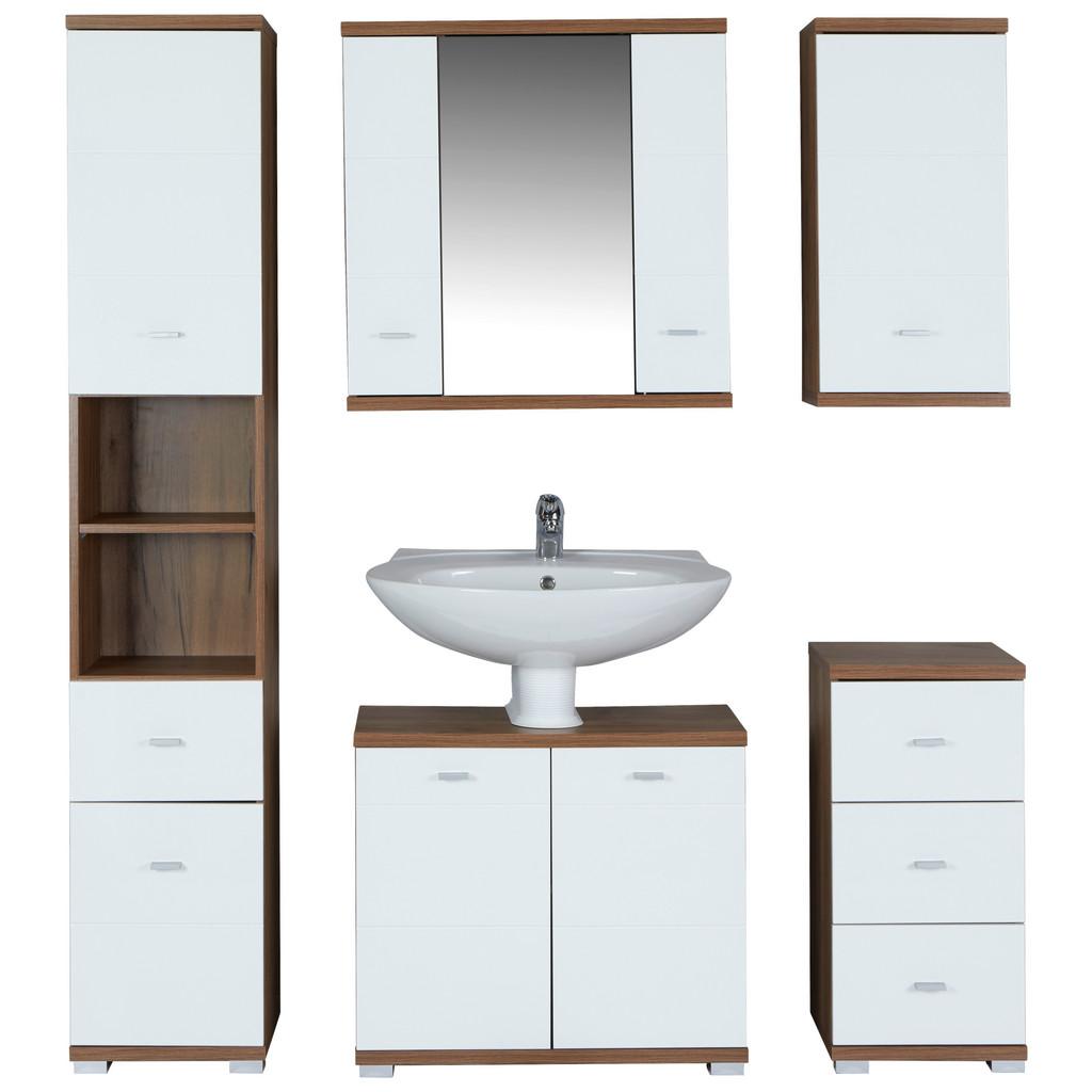 Badezimmer Bari B: 140,5cm, Eiche Dekor