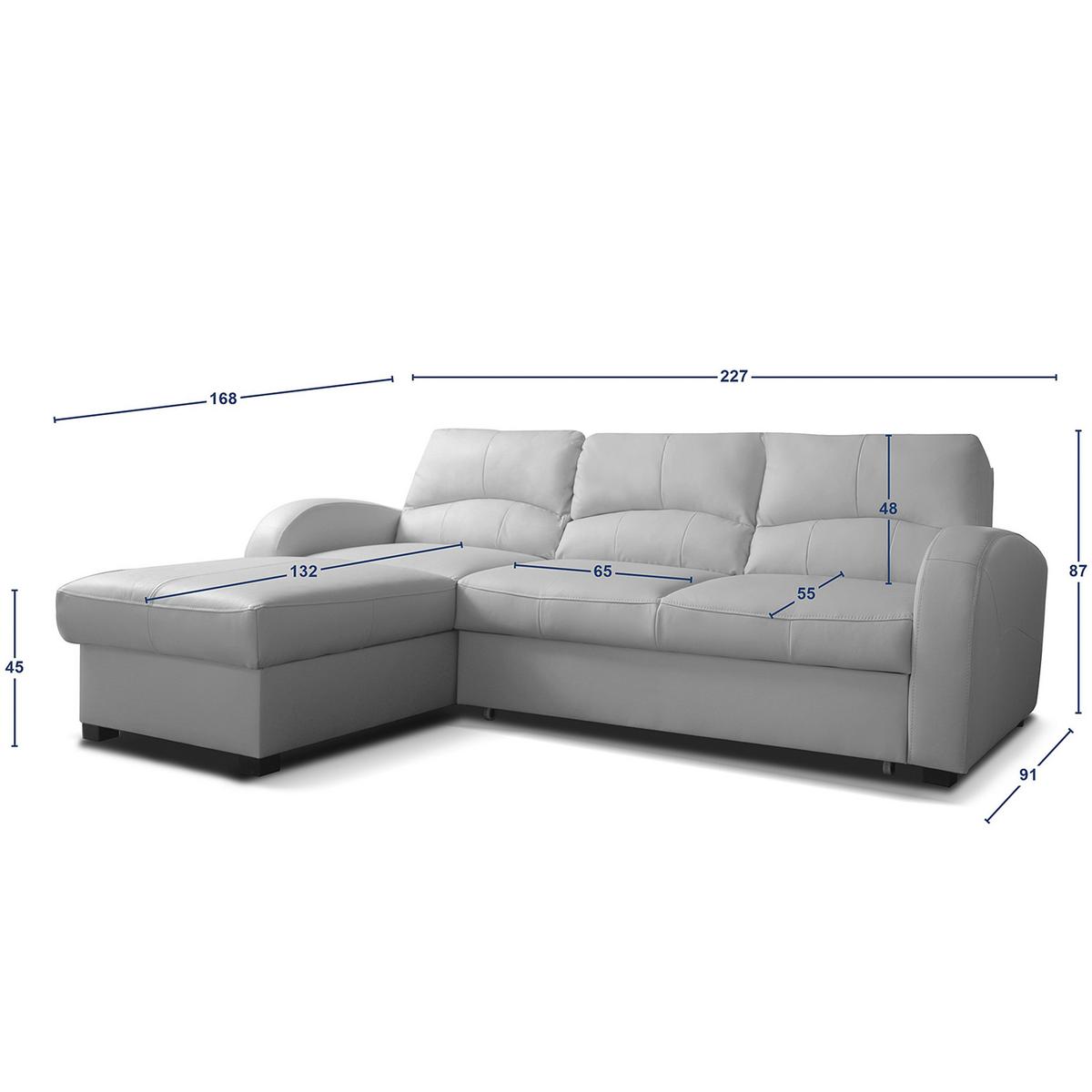 Ecksofa Tilo Beige S: 168 cm - Beige/Schwarz, Design, Leder/Textil (168/227cm) - Livetastic
