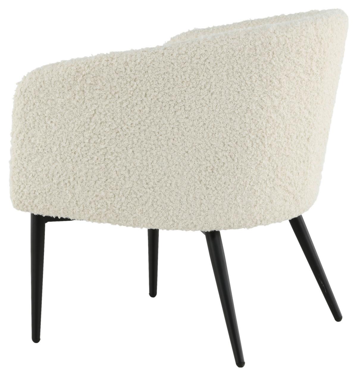 Sessel Fluffy - Schwarz/Weiß, Design, Kunststoff/Textil (66/70,5/64cm) - Livetastic